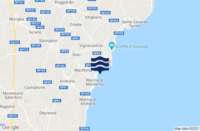 Spongano, Italyの潮見表地図