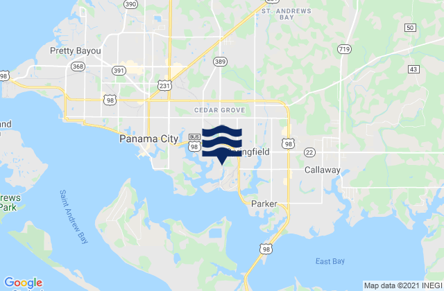 Springfield, United Statesの潮見表地図