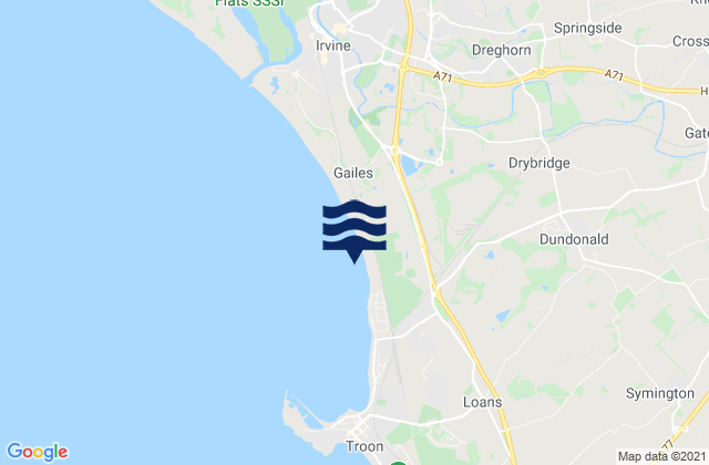 Springside, United Kingdomの潮見表地図