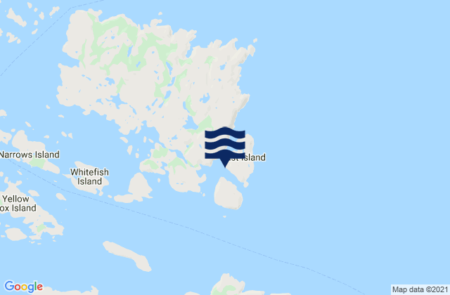 Square Island Harbour, Canadaの潮見表地図