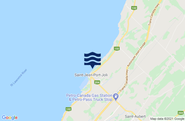 St-Jean-Port-Joli, Canadaの潮見表地図