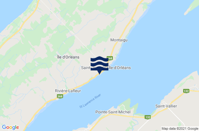 St-Jeanio, Canadaの潮見表地図