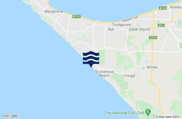 St Andrews, Australiaの潮見表地図