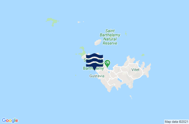 St Barthelemy, U.S. Virgin Islandsの潮見表地図