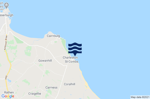 St Combs Beach, United Kingdomの潮見表地図
