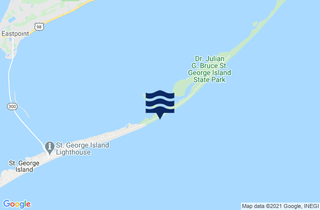 St George Island East End, United Statesの潮見表地図