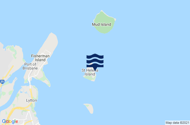 St Helena Island, Australiaの潮見表地図