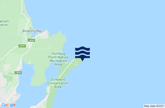 St Helens Rocks, Australiaの潮見表地図