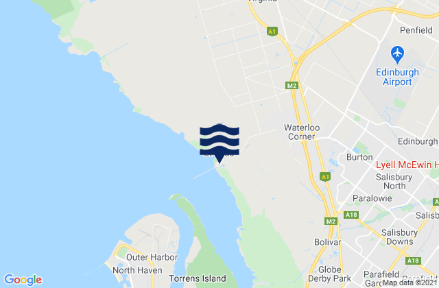 St Kilda Beach, Australiaの潮見表地図