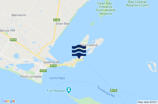 St Leonards, Australiaの潮見表地図