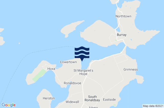 St Margarets Hope Port, United Kingdomの潮見表地図