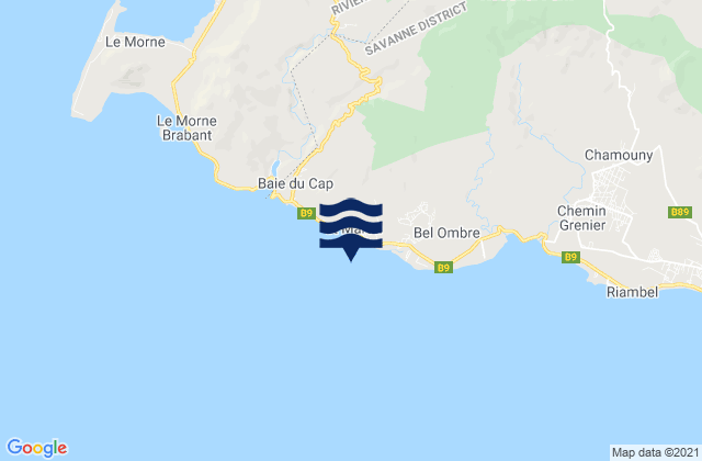 St Martin, Reunionの潮見表地図