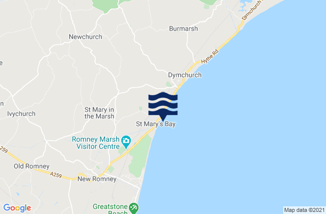 St Marys Bay Sands Beach, United Kingdomの潮見表地図