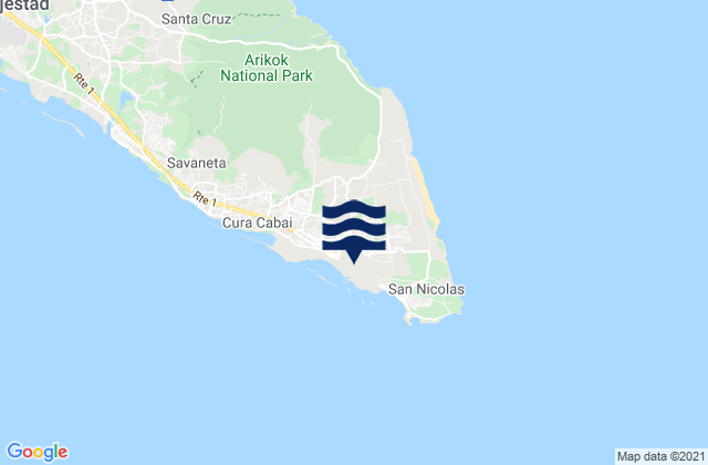 St Nicolaas Bay Aruba, Venezuelaの潮見表地図