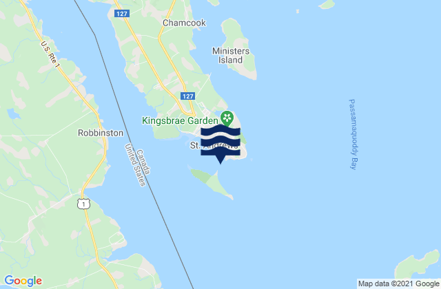 St. Andrews, Canadaの潮見表地図