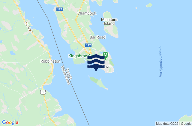 St. Andrews Harbour, Canadaの潮見表地図