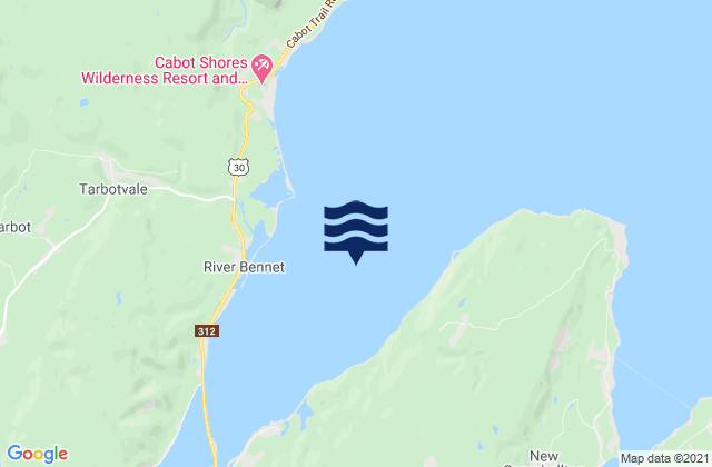St. Anns Bay, Canadaの潮見表地図
