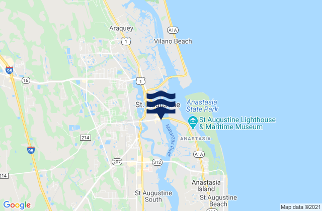 St. Augustine (City Dock), United Statesの潮見表地図