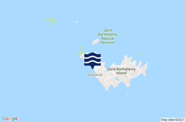 St. Barthelemy, U.S. Virgin Islandsの潮見表地図