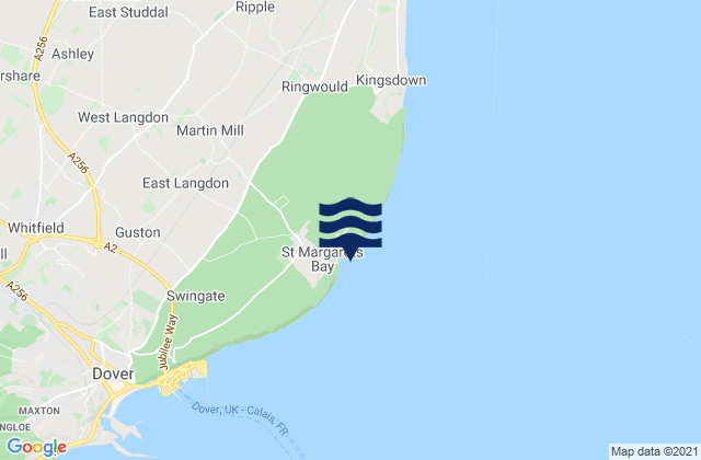 St. Margaret's Bay, United Kingdomの潮見表地図