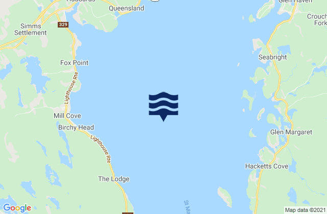 St. Margarets Bay, Canadaの潮見表地図