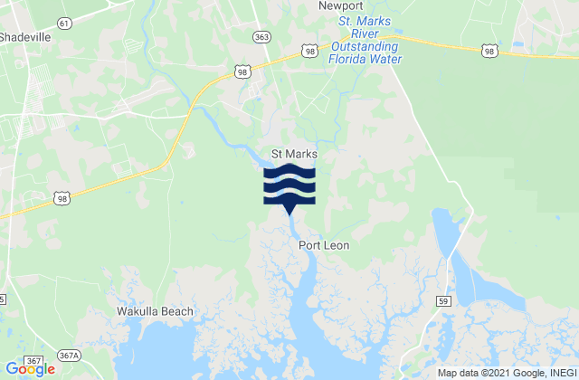 St. Marks (St. Marks River), United Statesの潮見表地図