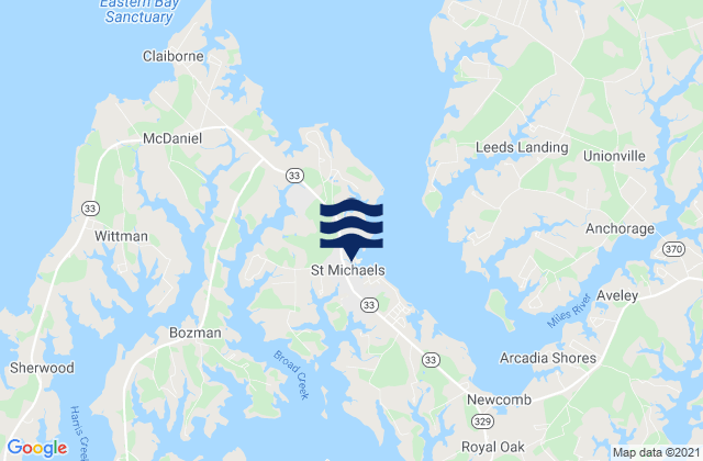 St. Michaels, United Statesの潮見表地図