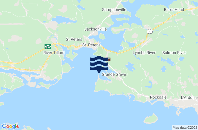 St. Peter Bay, Canadaの潮見表地図