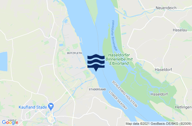 Stadersand (Schwinge), Denmarkの潮見表地図