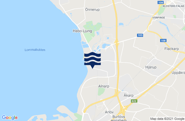 Staffanstorp, Swedenの潮見表地図