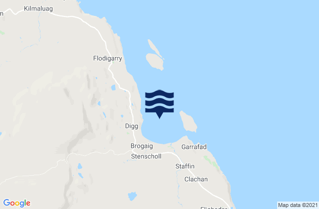 Staffin Bay, United Kingdomの潮見表地図
