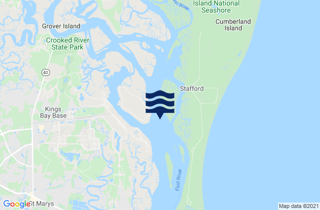 Stafford Island west of, United Statesの潮見表地図