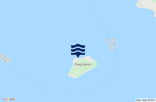 Stag Island, Canadaの潮見表地図