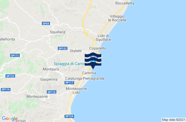 Staletti, Italyの潮見表地図