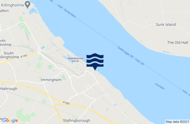 Stallingborough Haven, United Kingdomの潮見表地図