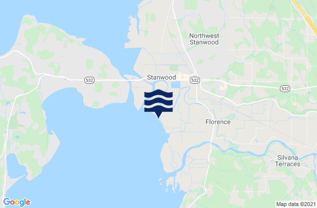 Stanwood (Stillaguamish River), United Statesの潮見表地図