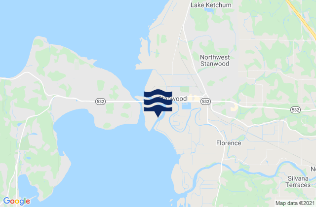 Stanwood, United Statesの潮見表地図