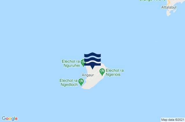 State of Angaur, Palauの潮見表地図