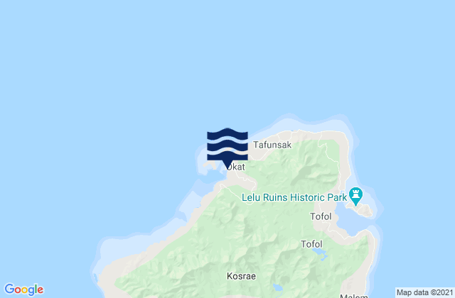 State of Kosrae, Micronesiaの潮見表地図