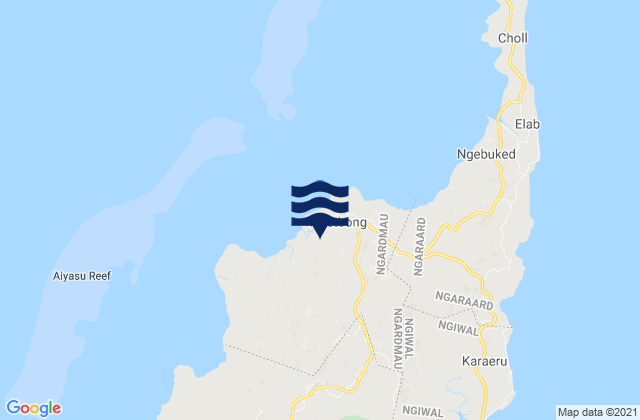 State of Ngardmau, Palauの潮見表地図
