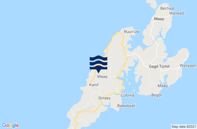 State of Yap, Micronesiaの潮見表地図