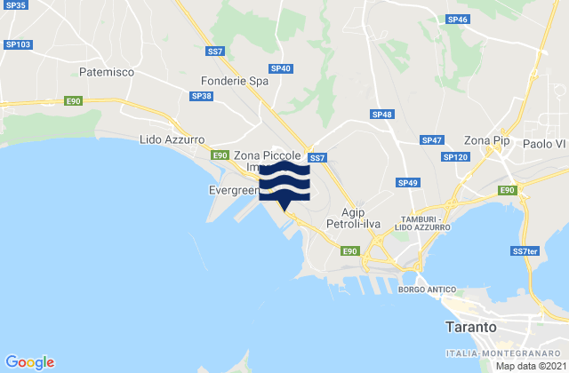 Statte, Italyの潮見表地図