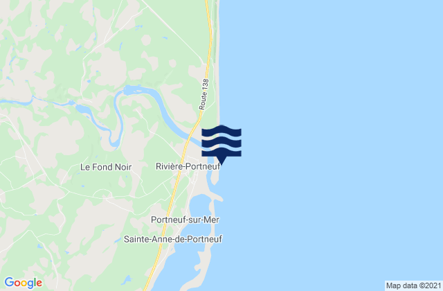 Ste-Anne-de-Portneuf, Canadaの潮見表地図