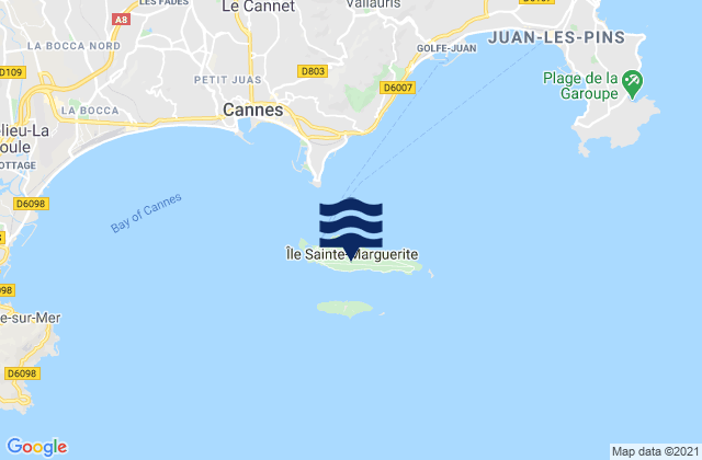Ste Marguerite, Franceの潮見表地図