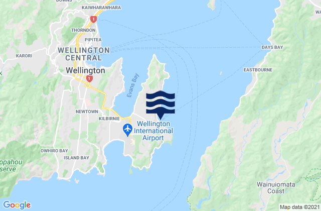 Steeple Rock, New Zealandの潮見表地図