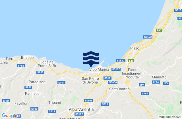 Stefanaconi, Italyの潮見表地図