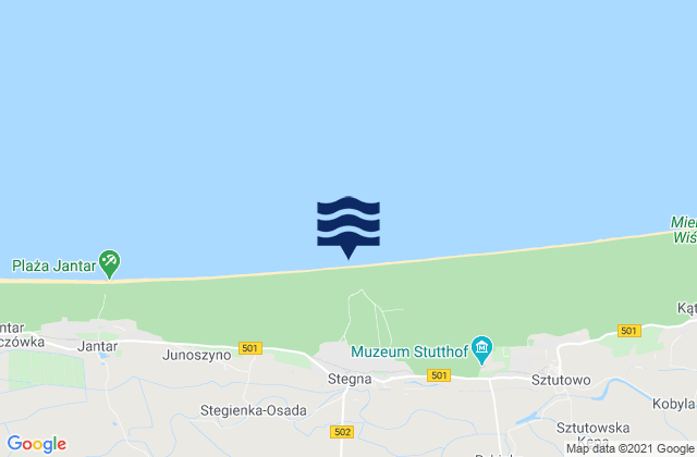 Stegna, Polandの潮見表地図