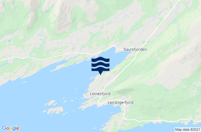 Steigen, Norwayの潮見表地図