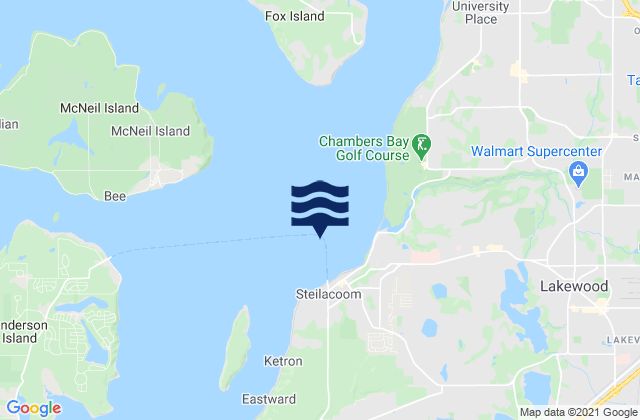 Steilacoom 0.8 miles North of, United Statesの潮見表地図