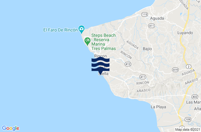 Stella, Puerto Ricoの潮見表地図